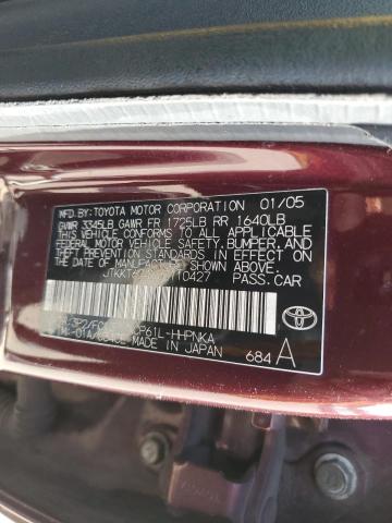 JTKKT624X50110427 - 2005 TOYOTA SCION XA BURGUNDY photo 12