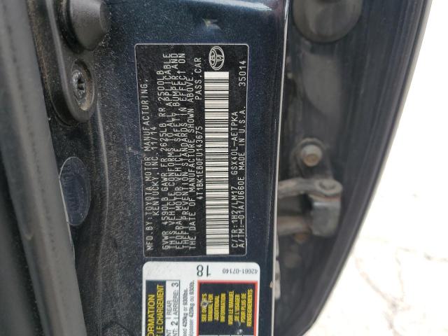 4T1BK1EB0FU143675 - 2015 TOYOTA AVALON XLE BLACK photo 12