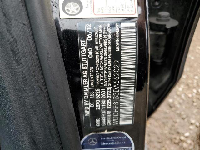 WDDHF8JB3DA662029 - 2013 MERCEDES-BENZ E 350 4MATIC BLACK photo 12