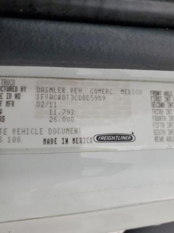 1FVACWDT3CDBD5959 - 2012 FREIGHTLINER M2 106 MEDIUM DUTY WHITE photo 10