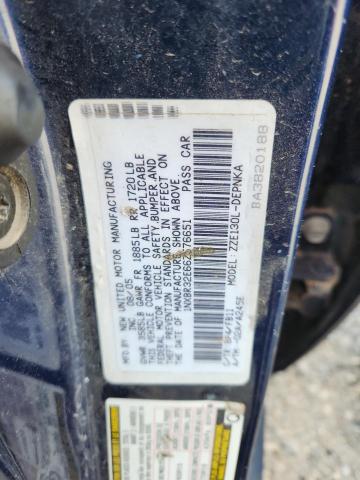 1NXBR32E66Z576651 - 2006 TOYOTA COROLLA CE BLUE photo 12