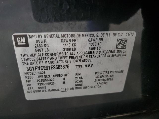 3GYFNCE37ES583676 - 2014 CADILLAC SRX PERFORMANCE COLLECTION გრაფიტი ფოტო 13