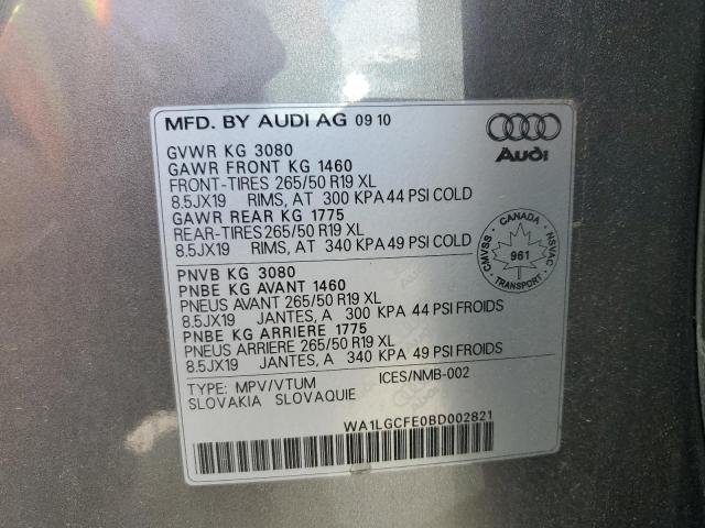 WA1LGCFE0BD002821 - 2011 AUDI Q7 PREMIUM PLUS Gri fotoğraf 14