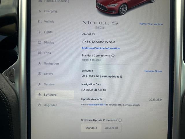 5YJSA1CN9DFP27292 - 2013 TESLA MODEL S Կարմիր լուսանկար 8