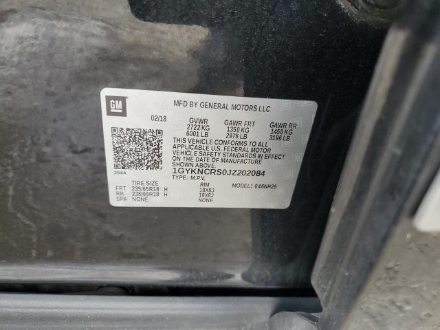 1GYKNCRS0JZ202084 - 2018 CADILLAC XT5 LUXURY შავი ფოტო 13