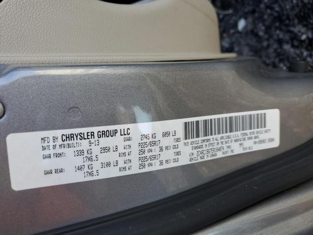 2C4RC1BG7ER164874 - 2014 CHRYSLER TOWN & COU TOURING 灰色 照片 13