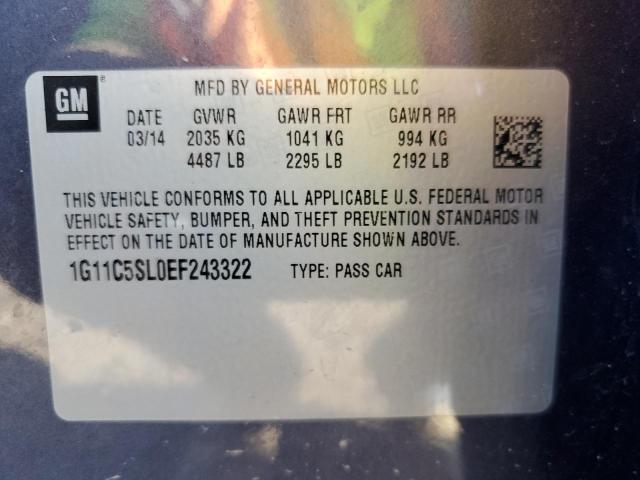 1G11C5SL0EF243322 - 2014 CHEVROLET MALIBU 1LT BLUE photo 13