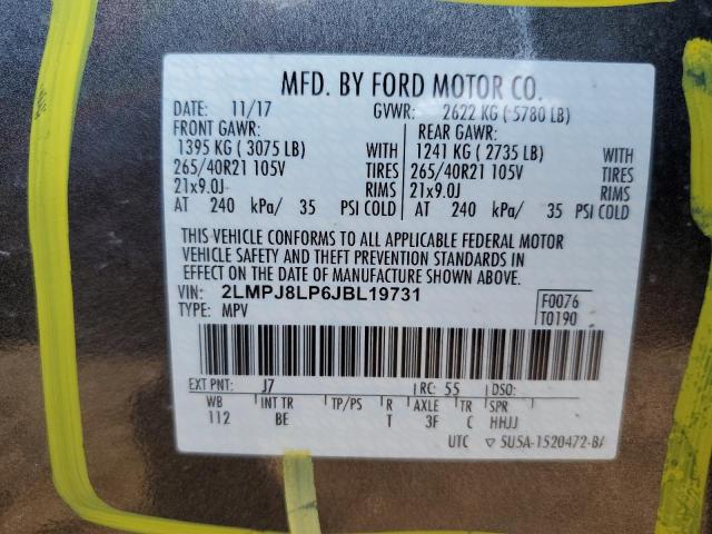 2LMPJ8LP6JBL19731 - 2018 LINCOLN MKX RESERVE 石墨色 照片 14