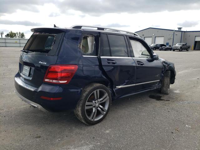 WDCGG8JB6EG309456 - 2014 MERCEDES-BENZ GLK 350 4MATIC BLUE photo 3