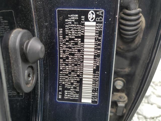 5YFBURHE1FP335039 - 2015 TOYOTA COROLLA L BLACK photo 12