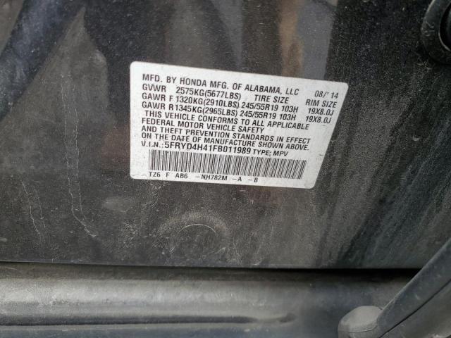 5FRYD4H41FB011989 - 2015 ACURA MDX TECHNOLOGY GRAY photo 13