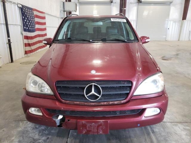 4JGAB57E75A558826 - 2005 MERCEDES-BENZ ML 350 MAROON photo 5