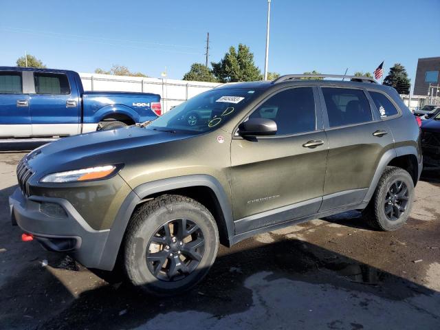 1C4PJMBS7FW769635 - 2015 JEEP CHEROKEE TRAILHAWK GREEN photo 1