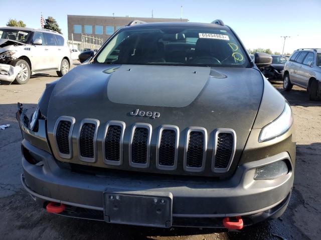 1C4PJMBS7FW769635 - 2015 JEEP CHEROKEE TRAILHAWK GREEN photo 5