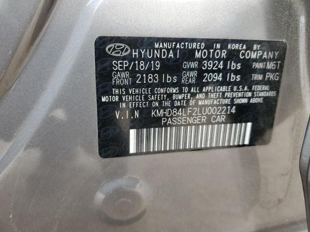 KMHD84LF2LU002214 - 2020 HYUNDAI ELANTRA SEL GRAY photo 13