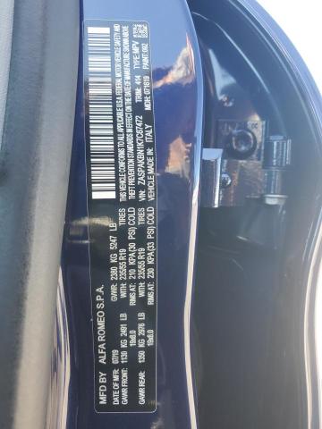 ZASPAKBN1K7C67472 - 2019 ALFA ROMEO STELVIO TI BLUE photo 13