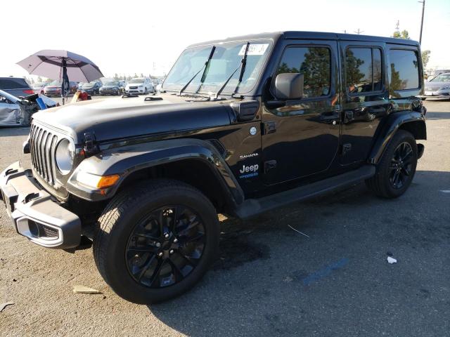 1C4JJXP63MW748037 - 2021 JEEP WRANGLER U SAHARA 4XE BLACK photo 1