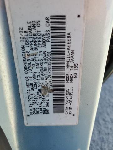 JT2BK12UX20055091 - 2002 TOYOTA PRIUS 黑色 照片 12