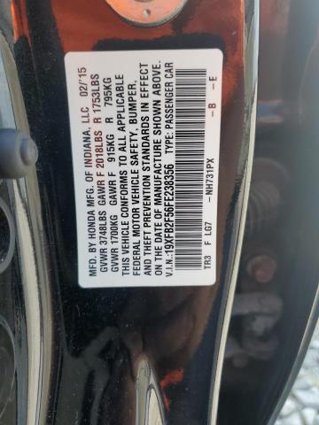 19XFB2F56FE238356 - 2015 HONDA CIVIC LX BLACK photo 13