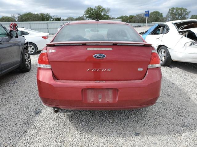 1FAHP3FN9AW160028 - 2010 FORD FOCUS SE RED photo 6