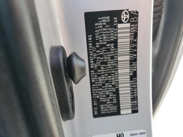 5YFBURHE4JP766547 - 2018 TOYOTA COROLLA L SILVER photo 13