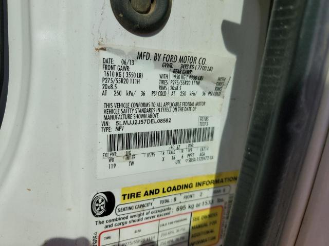 5LMJJ2J57DEL08582 - 2013 LINCOLN NAVIGATOR თეთრი ფოტო 13