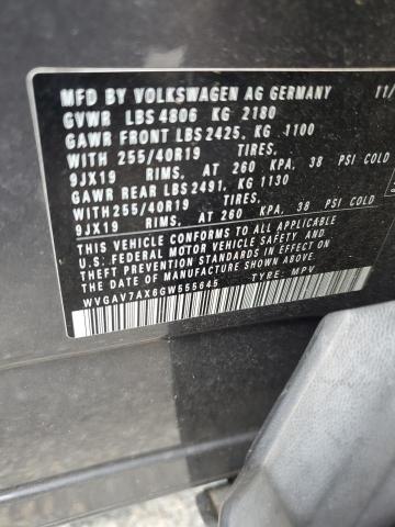 WVGAV7AX6GW555645 - 2016 VOLKSWAGEN TIGUAN S CHARCOAL photo 13
