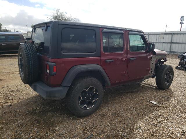 1C4HJXDG2MW770896 - 2021 JEEP WRANGLER U SPORT მუქწითელი ფოტო 3