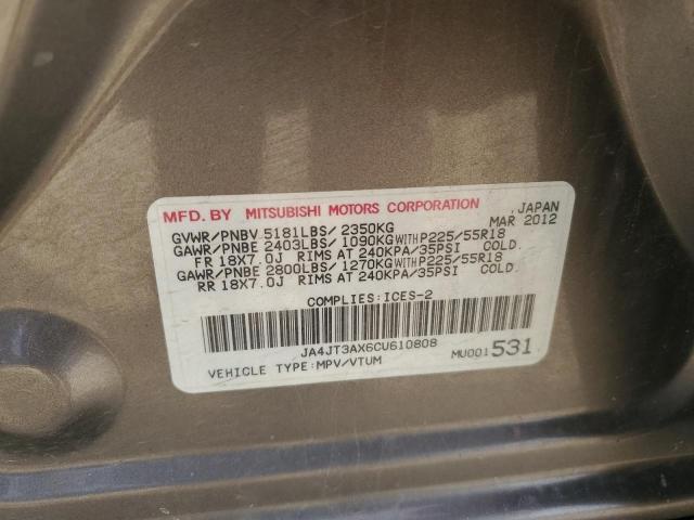 JA4JT3AX6CU610808 - 2012 MITSUBISHI OUTLANDER SE Qəhvəyi foto 13