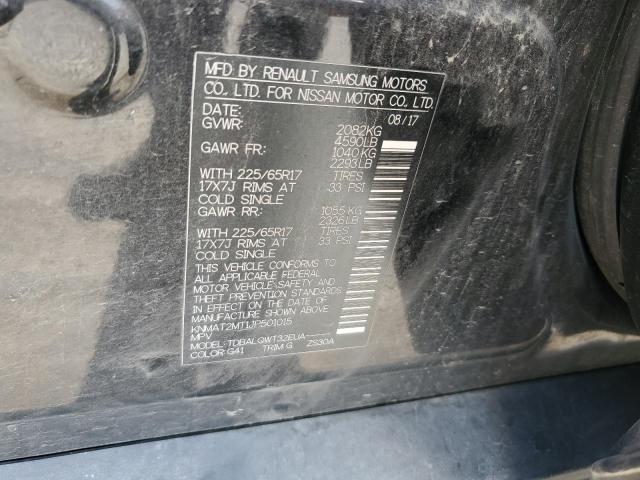 KNMAT2MT1JP501015 - 2018 NISSAN ROGUE S Қара фото 14