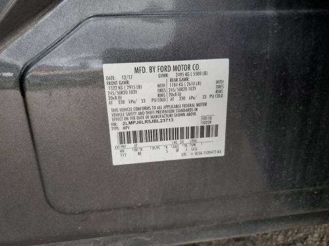 2LMPJ6LR5JBL23713 - 2018 LINCOLN MKX RESERVE Gris photo 13