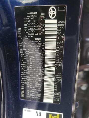 5YFP4MCE3RP209432 - 2024 TOYOTA COROLLA SE 蓝色 照片 12