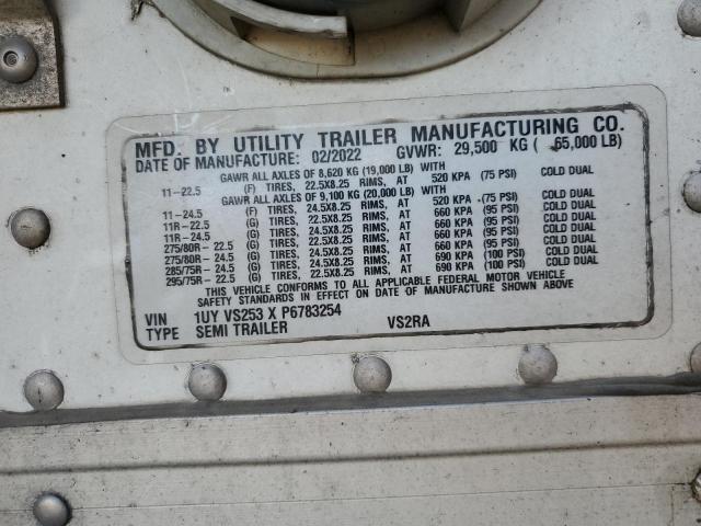 1UYVS253XP6783254 - 2023 UTILITY VS2RA Սպիտակ լուսանկար 10