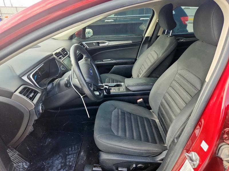 3FA6P0LU6KR220496 - 2019 FORD FUSION SE RED photo 7