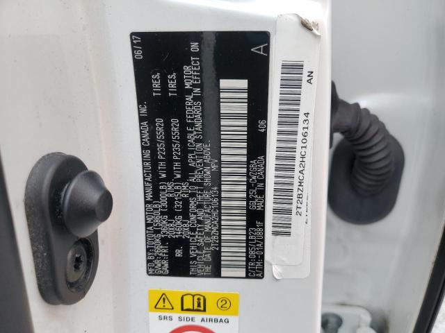 2T2BZMCA2HC106134 - 2017 LEXUS RX 350 BASE WHITE photo 13