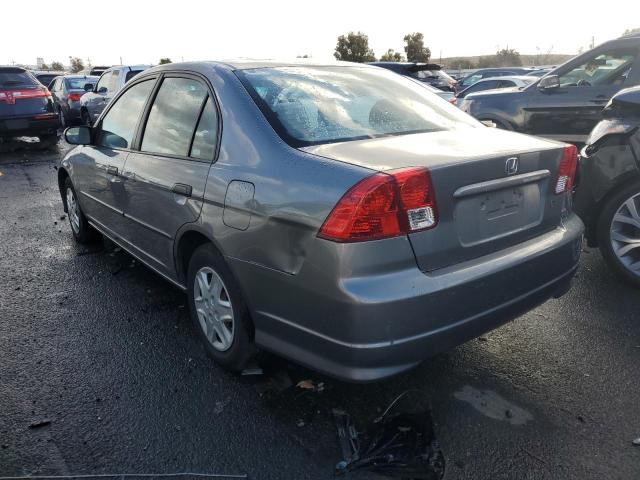 1HGES16305L006637 - 2005 HONDA CIVIC DX VP GRAY photo 2