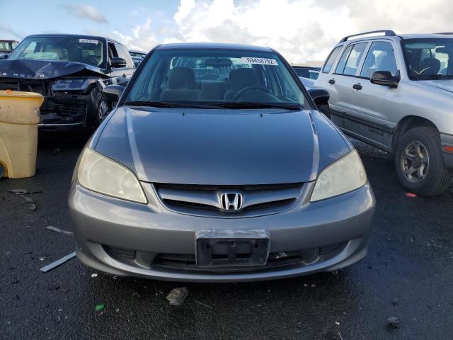 1HGES16305L006637 - 2005 HONDA CIVIC DX VP GRAY photo 5