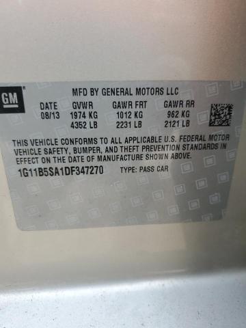 1G11B5SA1DF347270 - 2013 CHEVROLET MALIBU LS 金色 照片 12