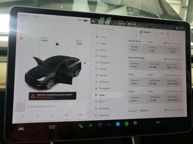 5YJYGDEE3MF064938 - 2021 TESLA MODEL Y BLACK photo 9