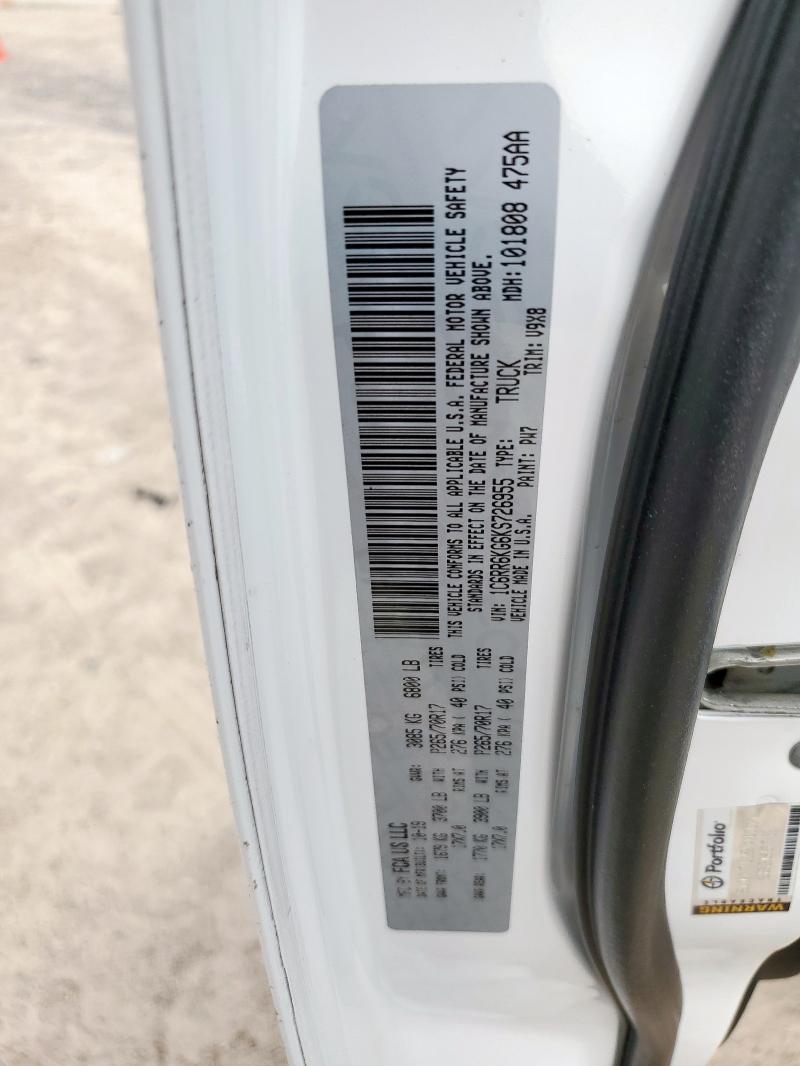 1C6RR6KG6KS726955 - 2019 RAM 1500 CLASS TRADESMAN Ağ foto 12