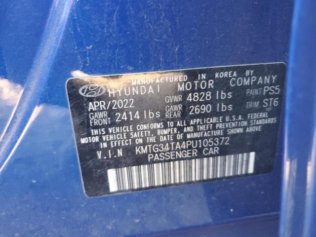 KMTG34TA4PU105372 - 2023 GENESIS G70 BASE BLUE photo 12