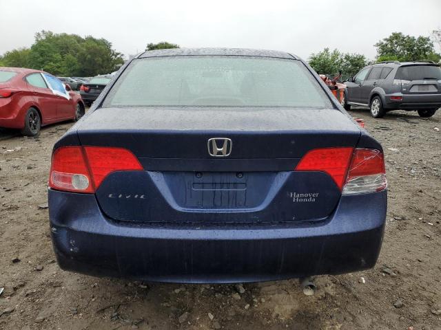 1HGFA16818L015967 - 2008 HONDA CIVIC EX BLUE photo 6