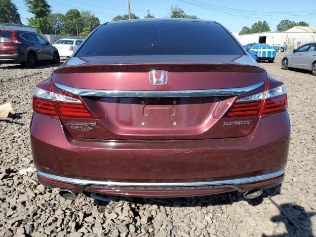 1HGCR2F50HA089044 - 2017 HONDA ACCORD SPORT მუქწითელი ფოტო 6
