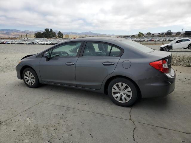 19XFB2F54CE381561 - 2012 HONDA CIVIC LX GRAY photo 2