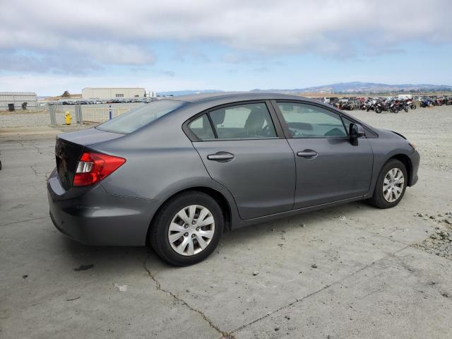 19XFB2F54CE381561 - 2012 HONDA CIVIC LX GRAY photo 3