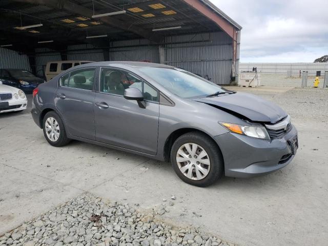 19XFB2F54CE381561 - 2012 HONDA CIVIC LX GRAY photo 4