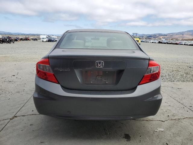 19XFB2F54CE381561 - 2012 HONDA CIVIC LX GRAY photo 6