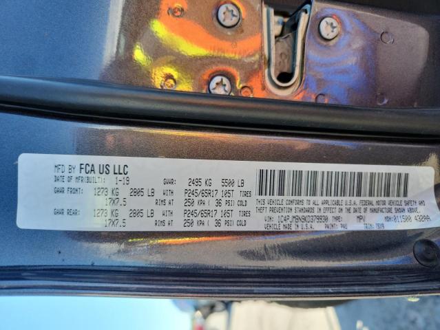 1C4PJMBN9KD379930 - 2019 JEEP CHEROKEE TRAILHAWK Grafit foto 14