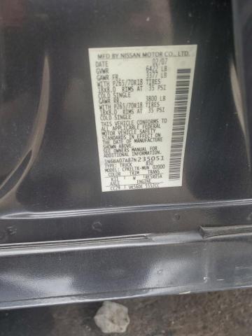 1N6BA07A87N235051 - 2007 NISSAN TITAN XE 灰色 照片 13