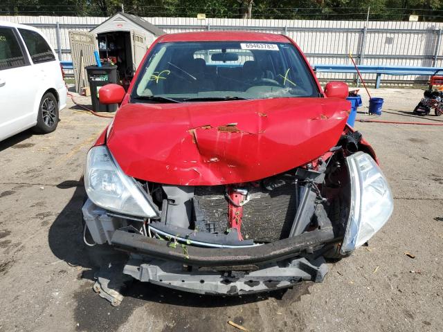 3N1BC1CP1AL450147 - 2010 NISSAN VERSA S RED photo 5